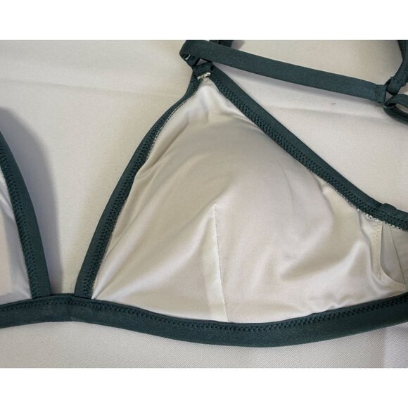 PINK by VS Bikini Swim Top Medium Green Adjustable Removable Padding Beach Resor - Picture 5 of 9